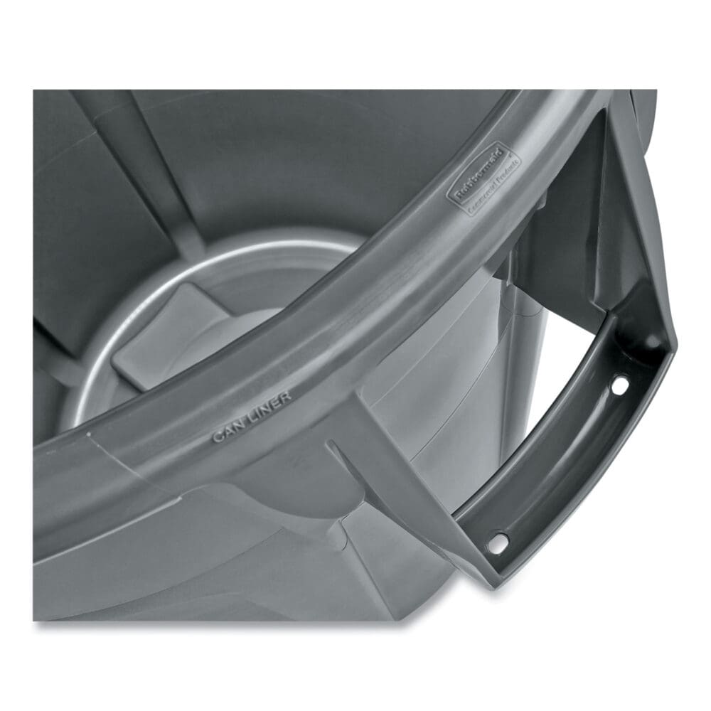 Vented Round Brute Container, 44 gal, Plastic, Gray - Image 3
