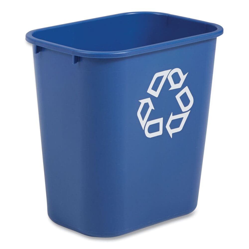 Deskside Recycling Container, Medium, 28.13 qt, Plastic, Blue - Image 4
