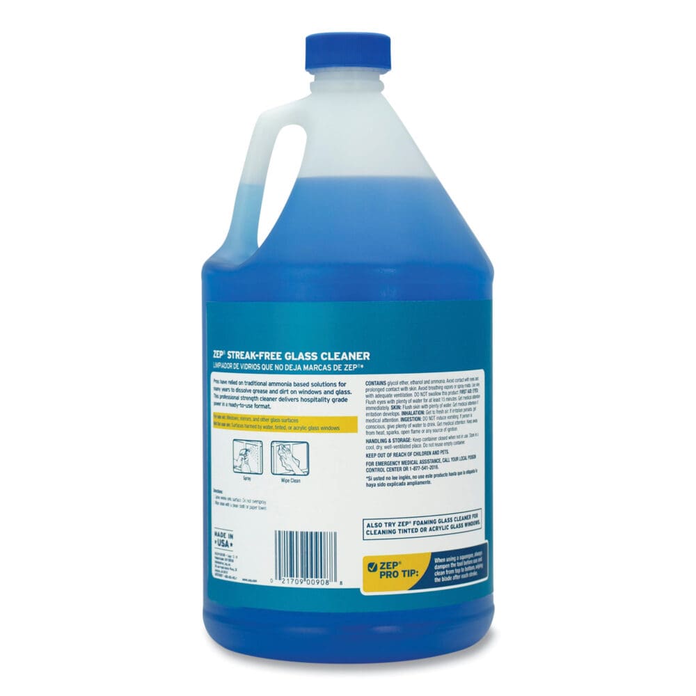 Streak-Free Glass Cleaner, Pleasant Scent, 1 gal Bottle - Image 4