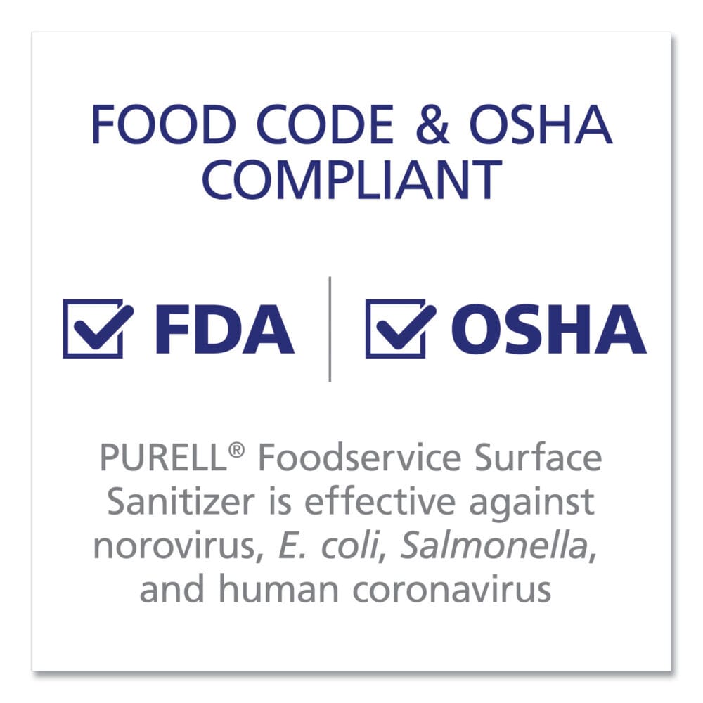 Foodservice Surface Sanitizer, Fragrance Free, 1 gal Bottle, 4/Carton - Image 4