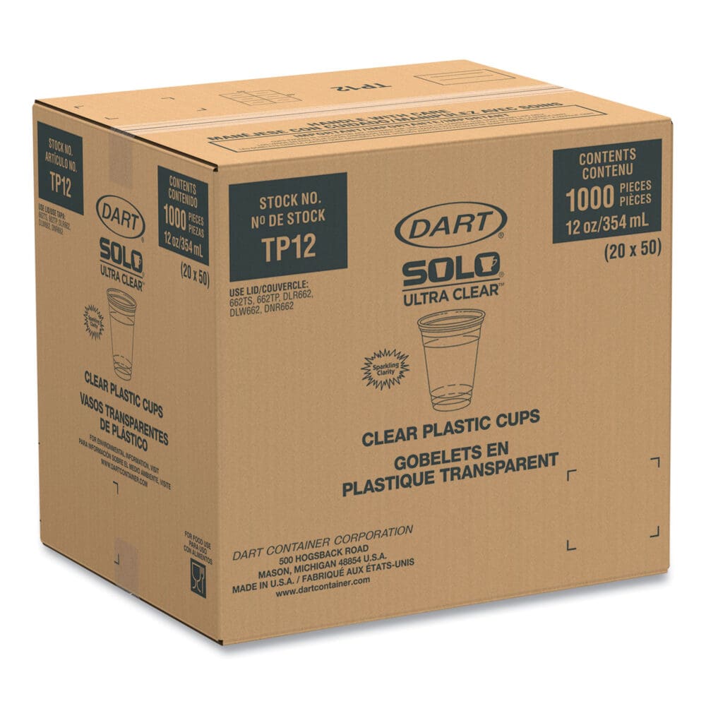 Ultra Clear PET Cups, 12 oz to 14 oz, Practical Fill, 50/Bag, 20 Bags/Carton - Image 3