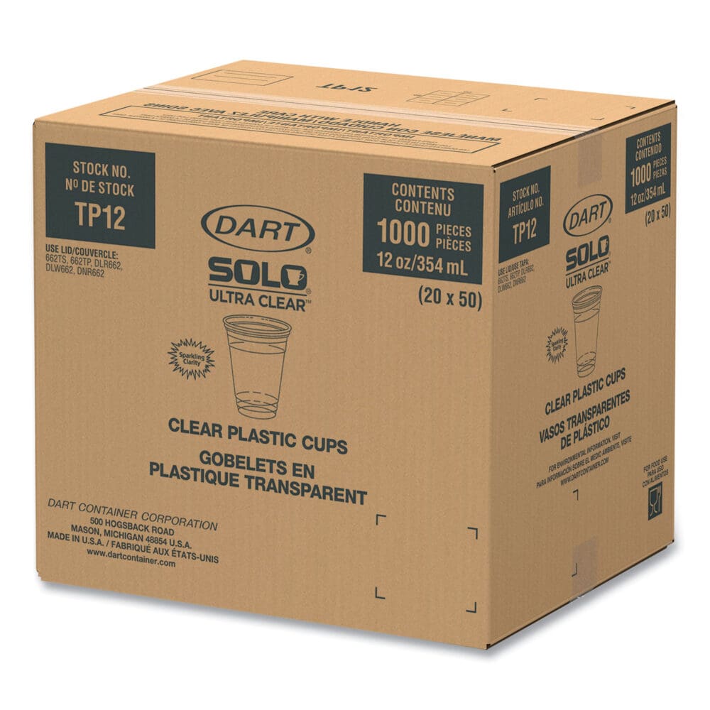 Ultra Clear PET Cups, 12 oz to 14 oz, Practical Fill, 50/Bag, 20 Bags/Carton - Image 6