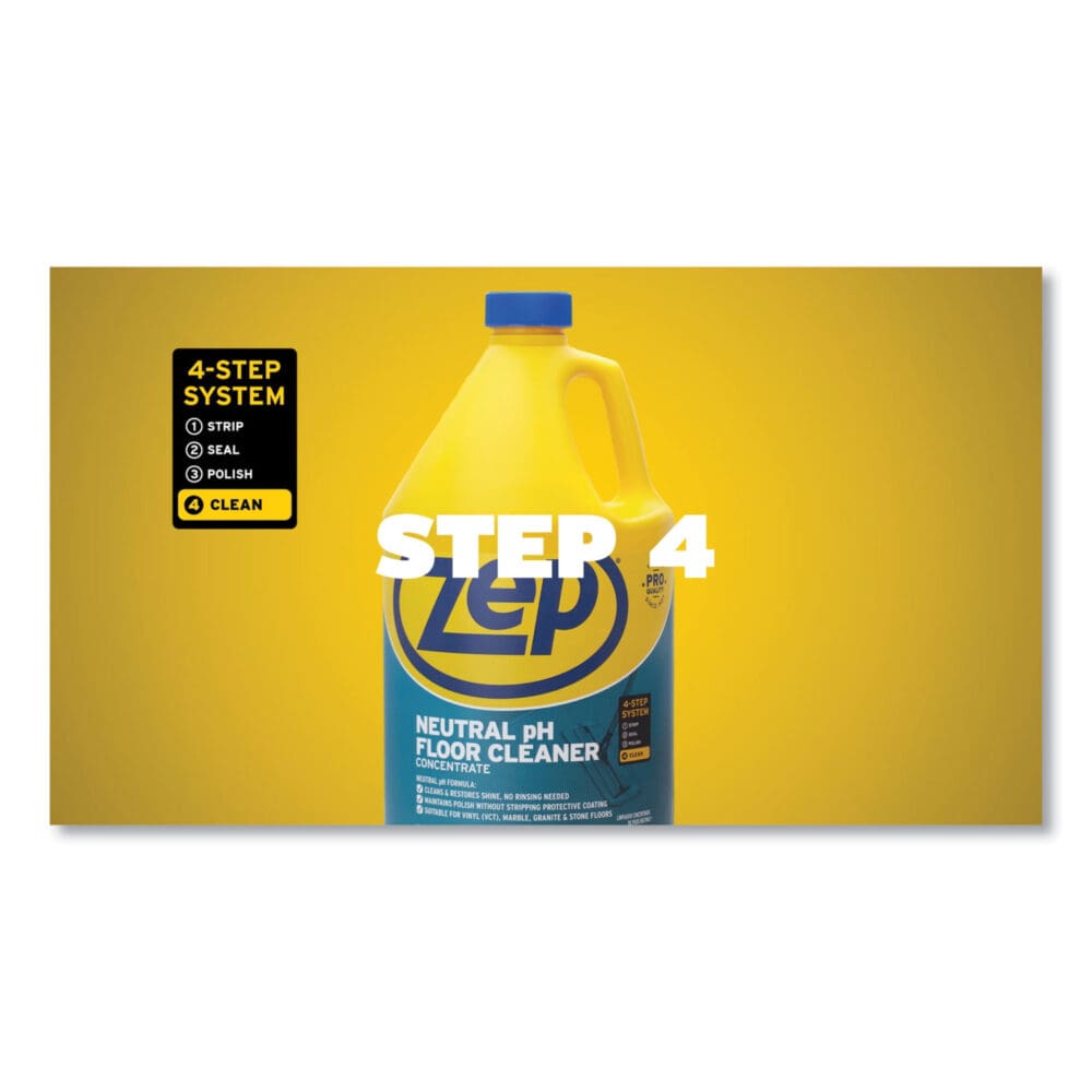 Neutral Floor Cleaner, Fresh Scent, 1 gal, 4/Carton - Image 5