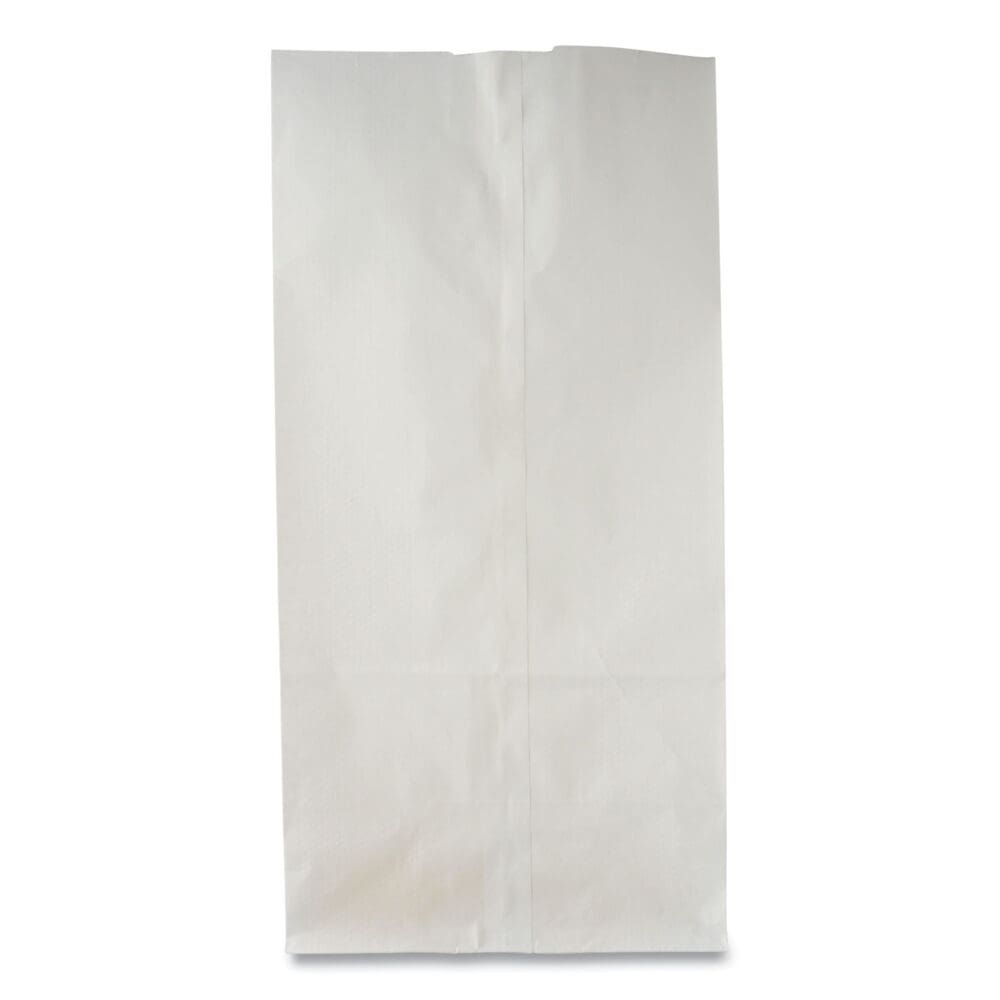 Grocery Paper Bags, 35 lb Capacity, #6, 6" x 3.63" x 11.06", White, 500 Bags - Image 3