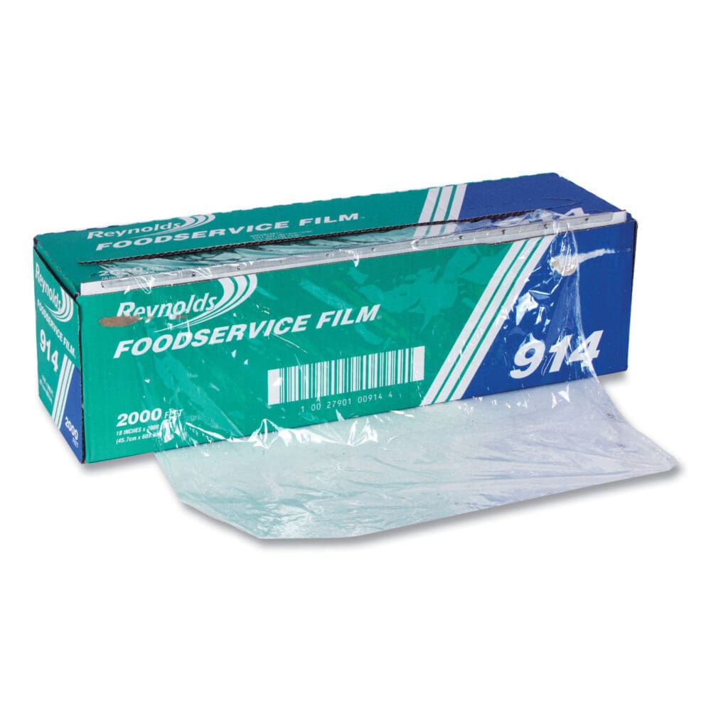 PVC Film Roll with Cutter Box, 18" x 2,000 ft, Clear - Image 2