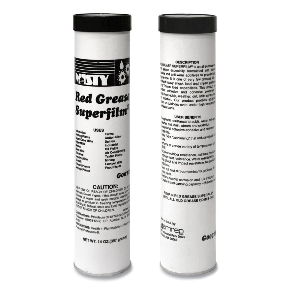 NLGI #2 Red Grease, 14 oz Tube, 48/Carton - Image 2
