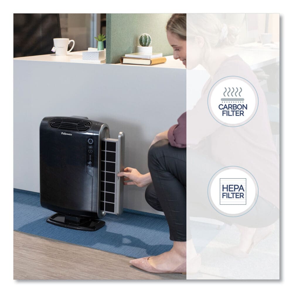HEPA and Carbon Filtration Air Purifiers, 200 to 400 sq ft Room Capacity, Black - Image 3