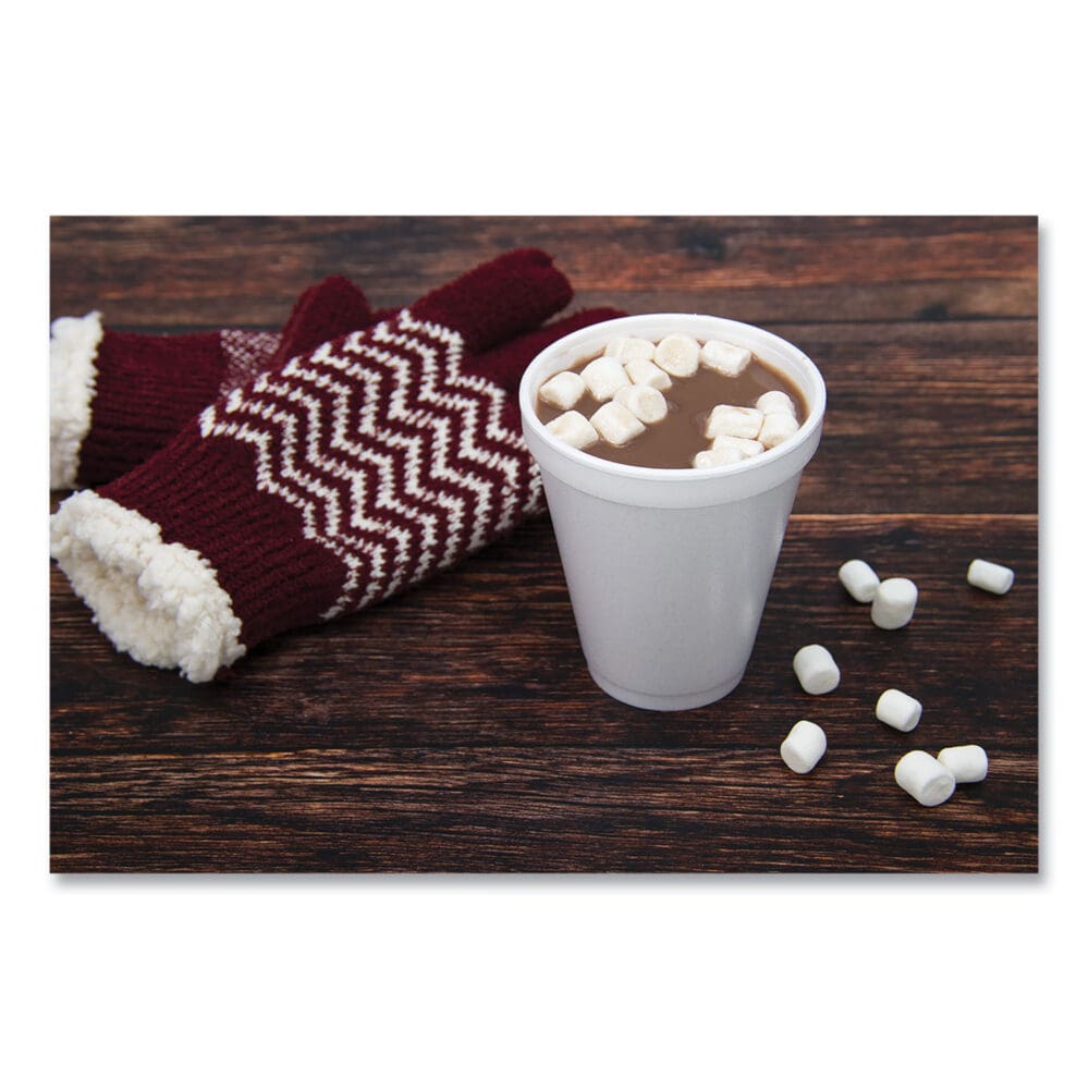 Foam Drink Cups, 12 oz, Squat, White, 1,000/Carton - Image 10