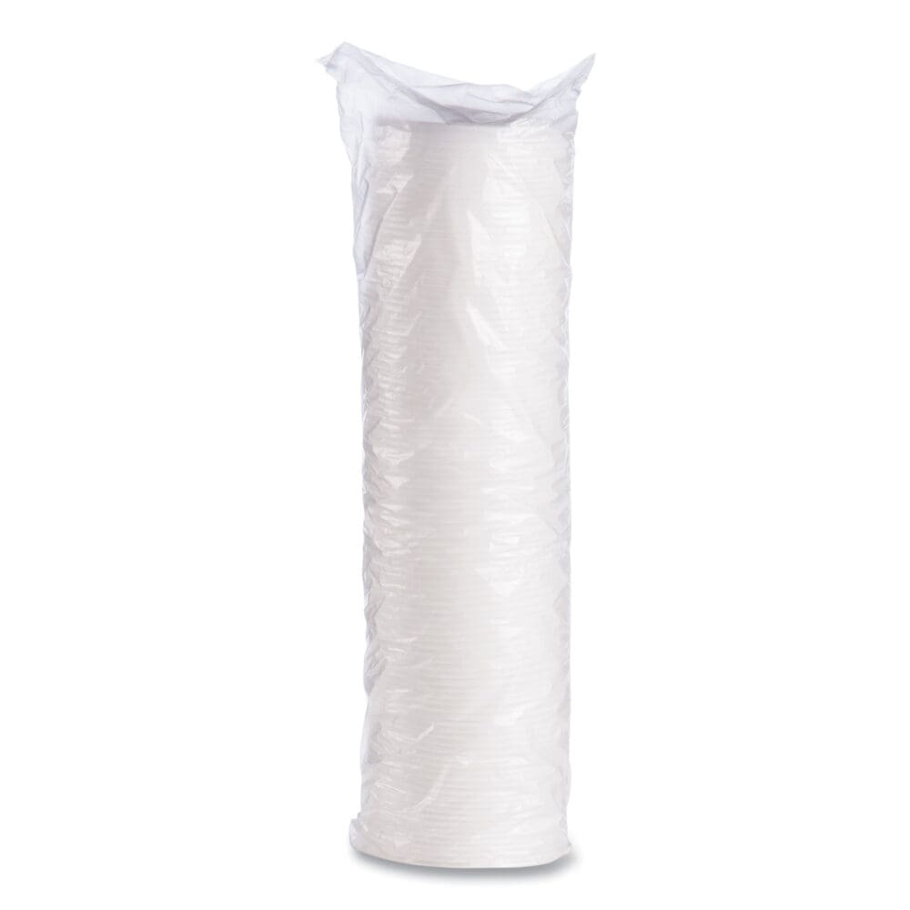 Plastic Lids for Foam Cups, Bowls and Containers, Vented, Fits 6-14 oz, White, 100/Pack, 10 Packs/Carton - Image 4