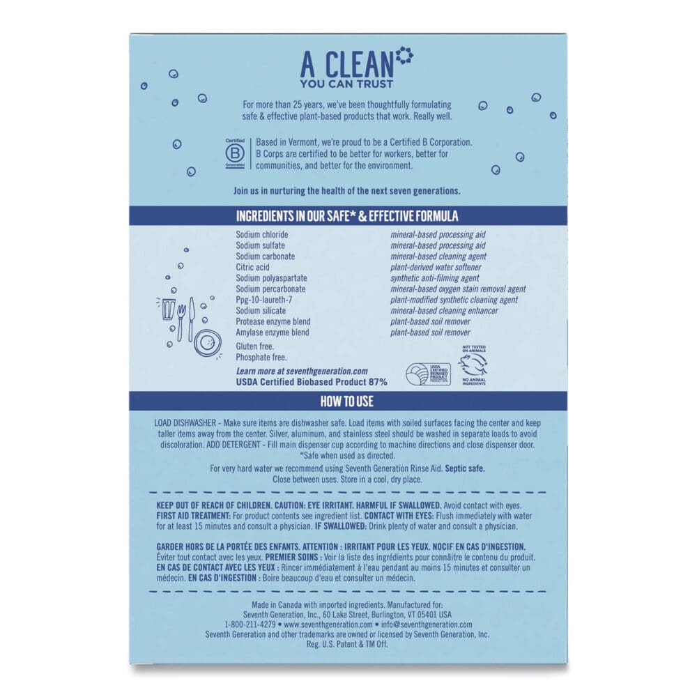 Automatic Dishwasher Powder, Free and Clear, 45oz Box - Image 8