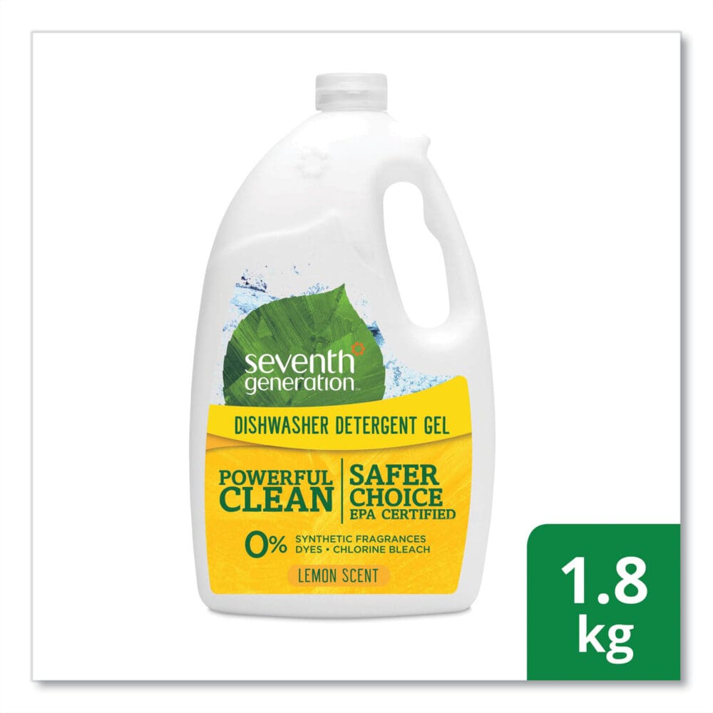 Natural Automatic Dishwasher Gel, Lemon, Jumbo 70 oz Bottle, 6/CT - Image 2