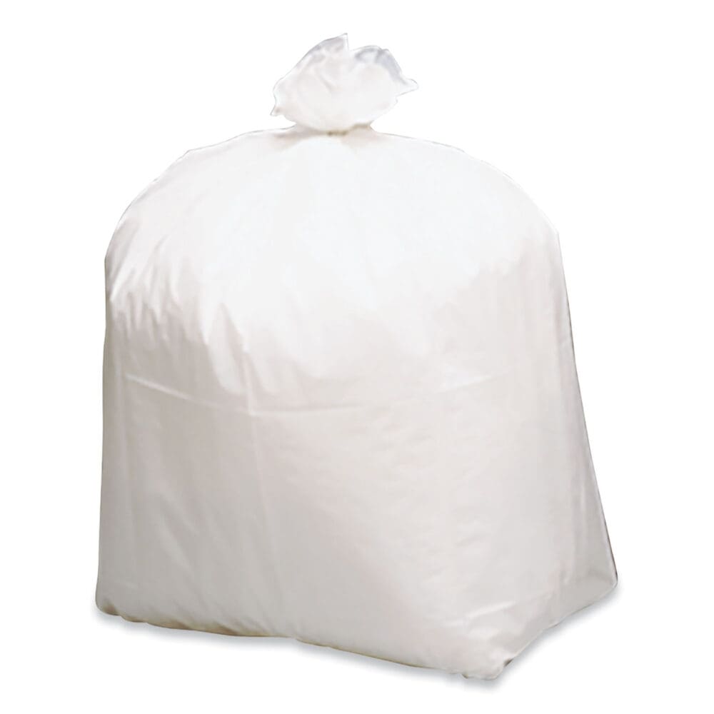 Linear-Low-Density Recycled Tall Kitchen Bags, 13 gal, 0.85 mil, 24" x 33", White, 15 Bags/Roll, 10 Rolls/Box - Image 3