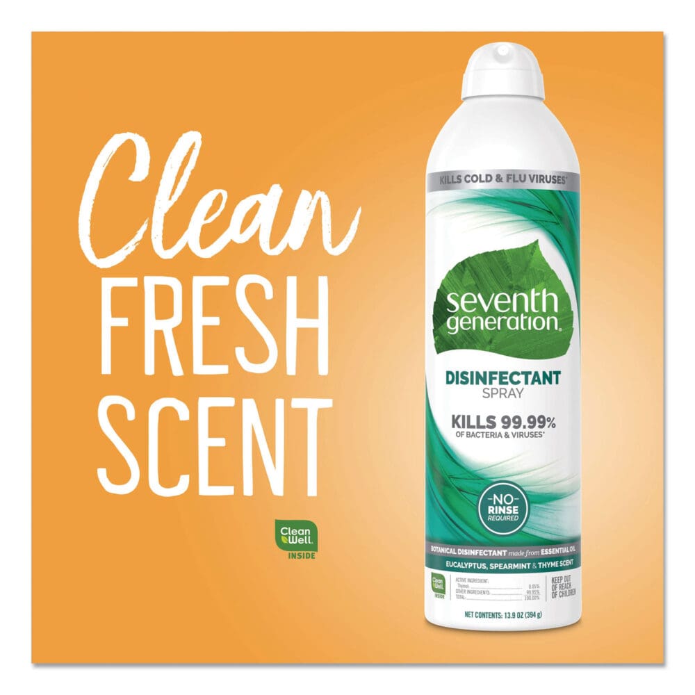 Disinfectant Sprays, Eucalyptus/Spearmint/Thyme, 13.9 oz Spray Bottle, 8/Carton - Image 2