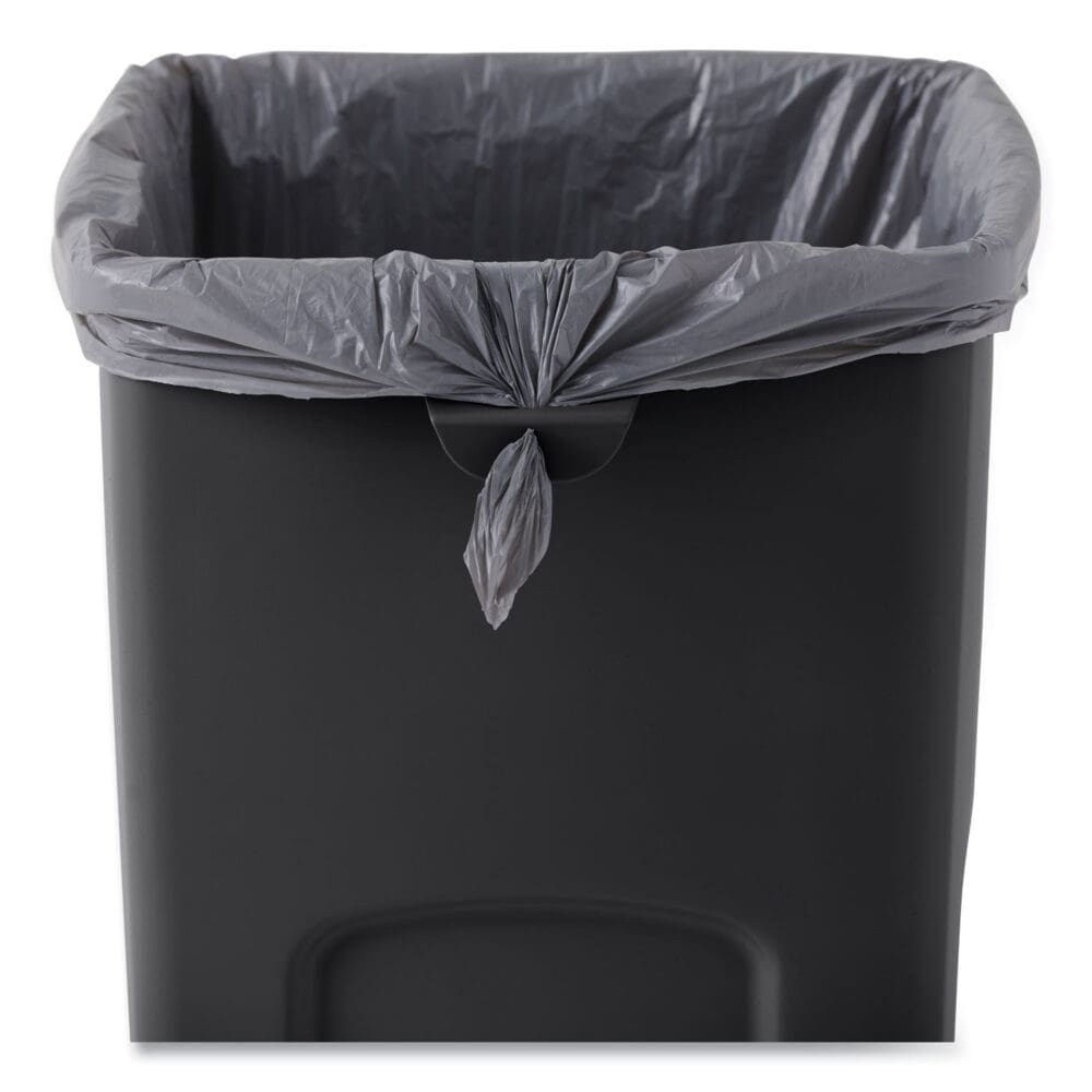 Untouchable Square Waste Receptacle, 23 gal, Plastic, Black - Image 2