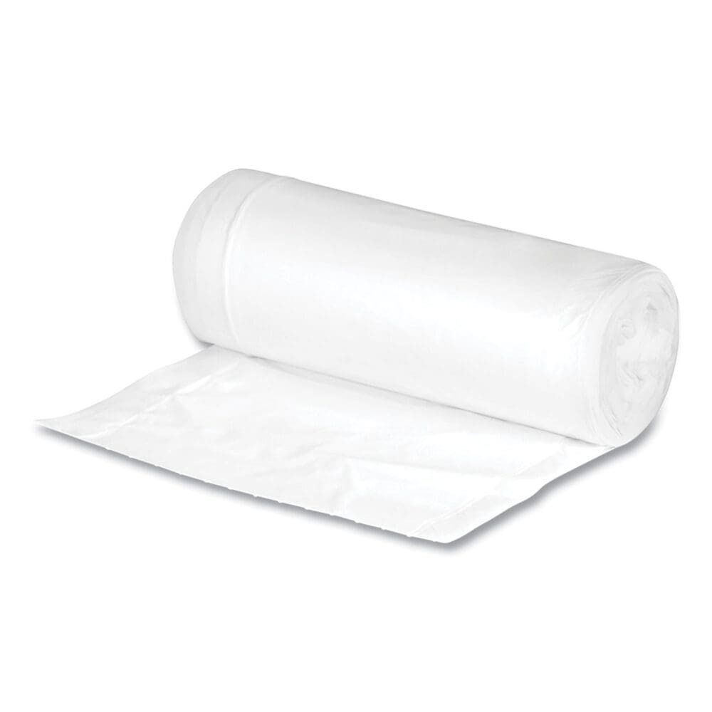 Linear-Low-Density Recycled Tall Kitchen Bags, 13 gal, 0.85 mil, 24" x 33", White, 15 Bags/Roll, 10 Rolls/Box - Image 6