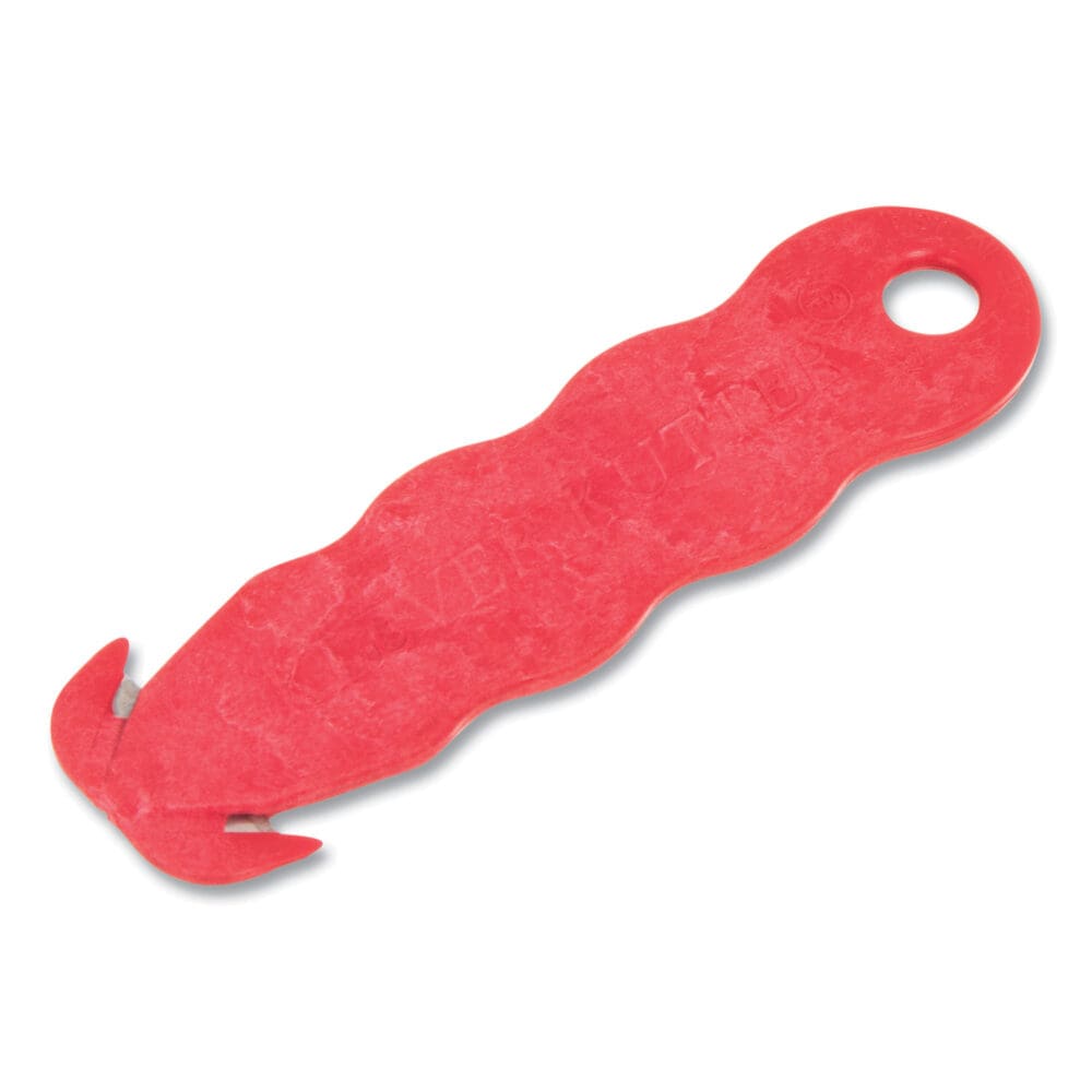 Klever Kutter Safety Cutter, 3 Razor Blades, 1" Blade, 4" Plastic Handle, Red - Image 6
