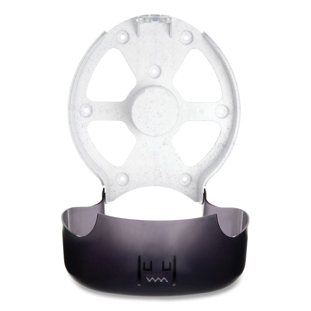 Single 9" Jumbo Bath Tissue Dispenser, Classic, 10.25 x 5.63 x 12, Transparent Black Pearl - Image 2