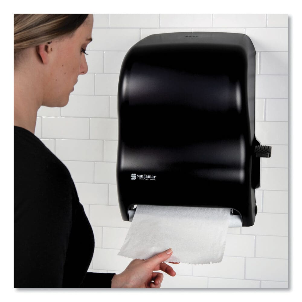 Lever Roll Towel Dispenser, Classic, 12.94 x 9.25 x 16.5, Transparent Black Pearl - Image 6