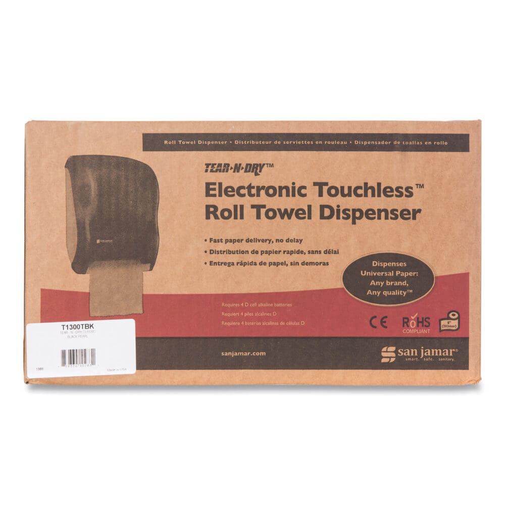 Tear-N-Dry Touchless Roll Towel Dispenser, 11.75 x 9 x 15.5, Black Pearl - Image 4
