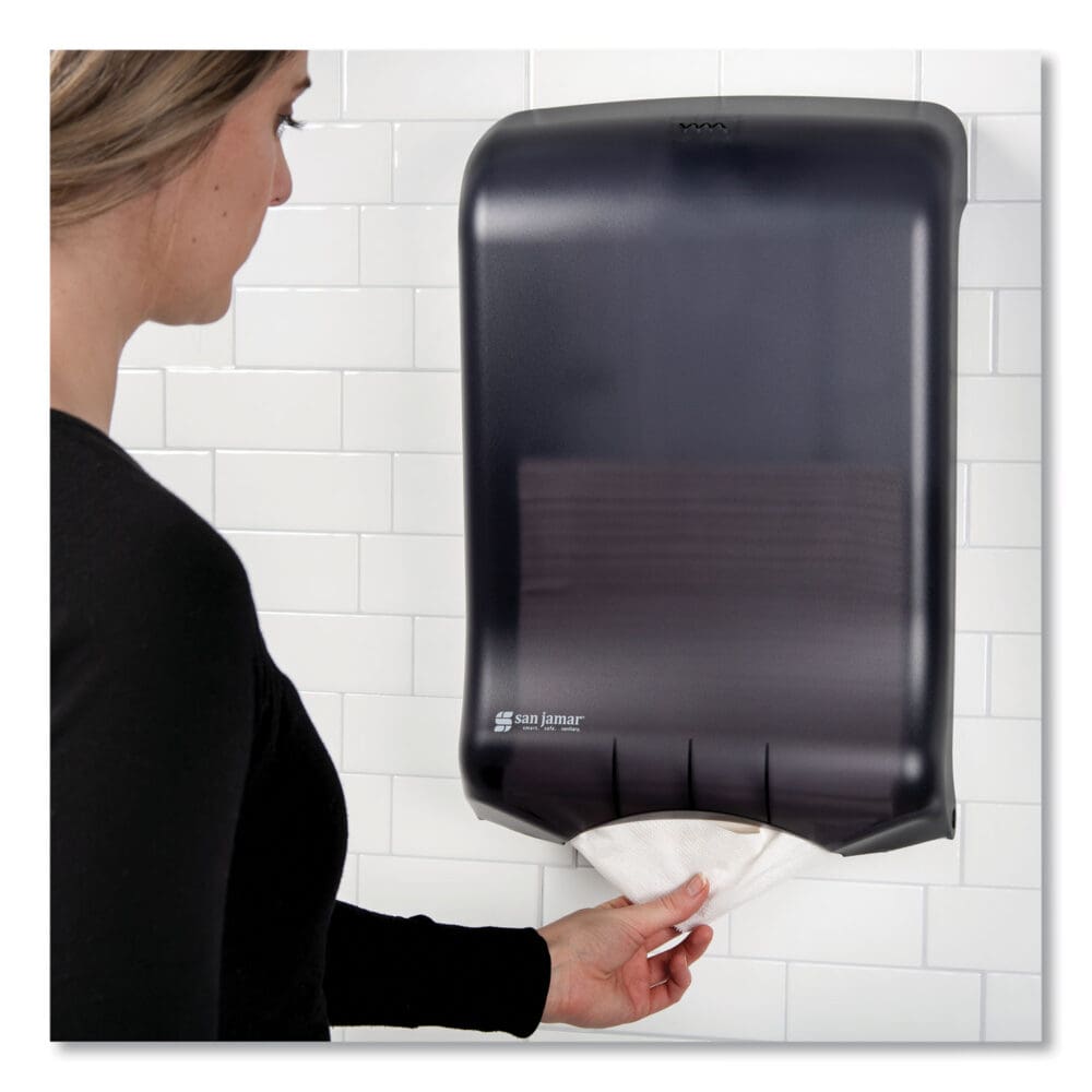Ultrafold Multifold/C-Fold Towel Dispenser, Classic, 11.75 x 6.25 x 18, Black Pearl - Image 4