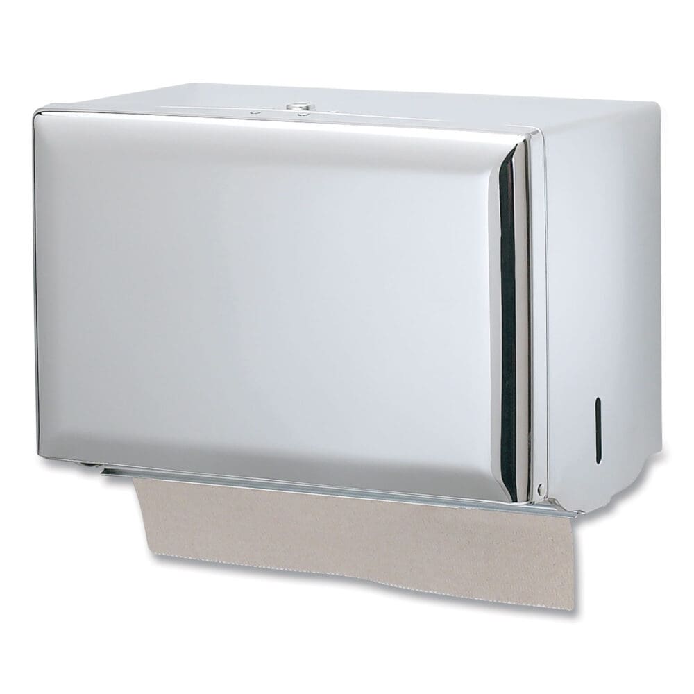 Singlefold Paper Towel Dispenser, 10.75 x 6 x 7.5, Chrome - Image 2