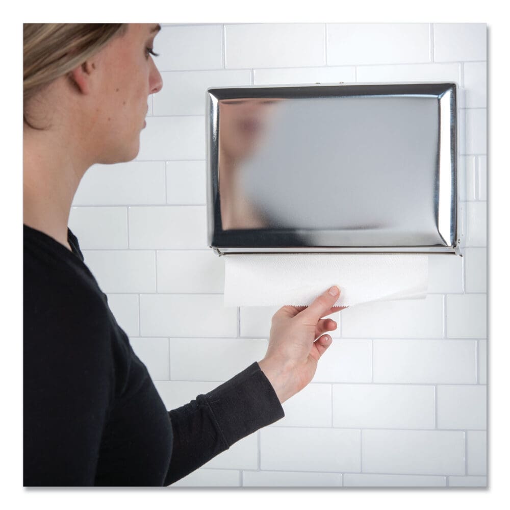 Singlefold Paper Towel Dispenser, 10.75 x 6 x 7.5, Chrome - Image 5