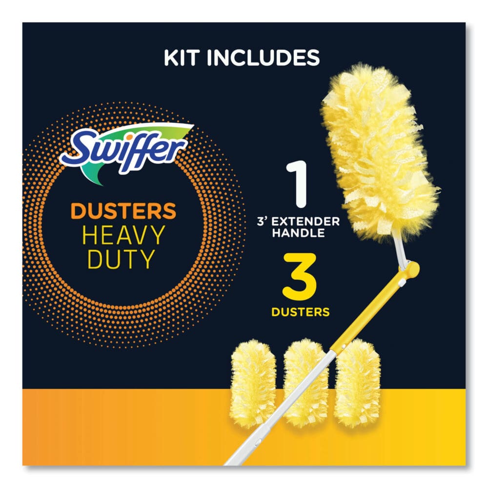 Heavy Duty Dusters with Extendable Handle, 14" to 3 ft Handle, 1 Handle and 3 Dusters/Kit - Image 8