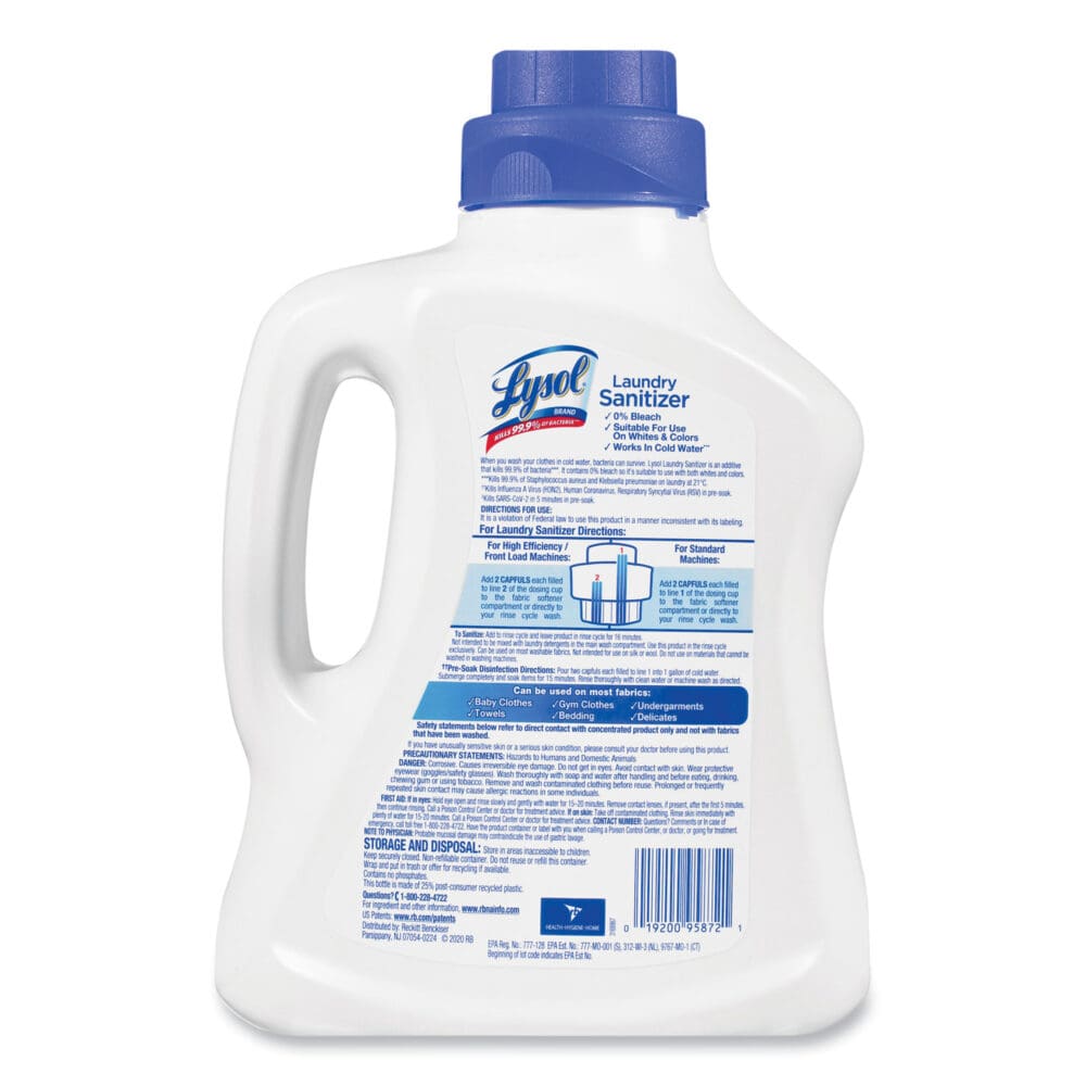 Laundry Sanitizer, Liquid, Crisp Linen, 90 oz, 4/Carton - Image 2