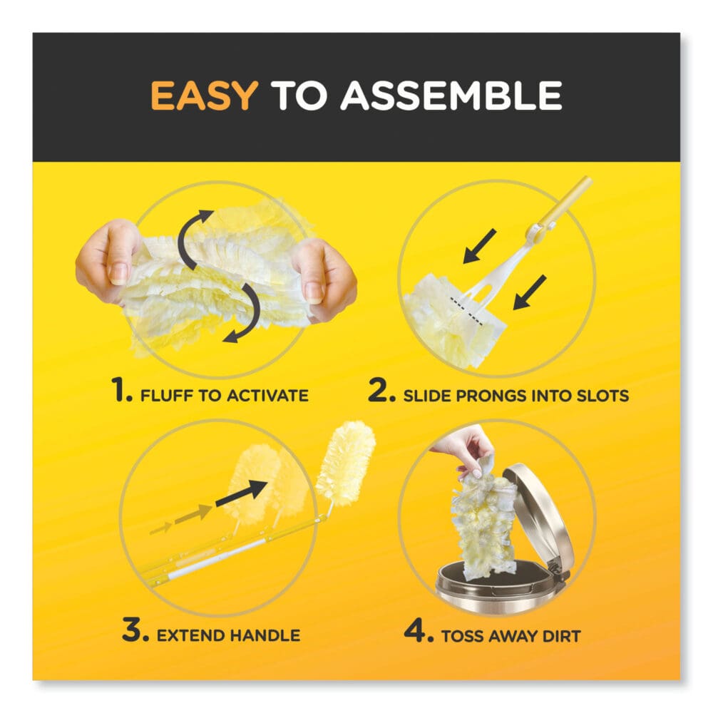 Heavy Duty Dusters with Extendable Handle, 14" to 3 ft Handle, 1 Handle and 3 Dusters/Kit - Image 7