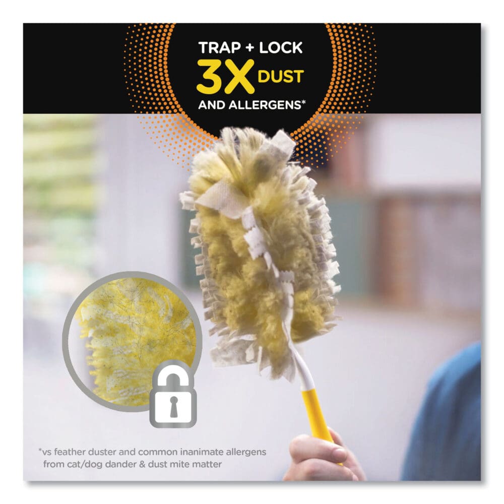 Heavy Duty Dusters Refill, Dust Lock Fiber, Yellow, 6/Box - Image 5