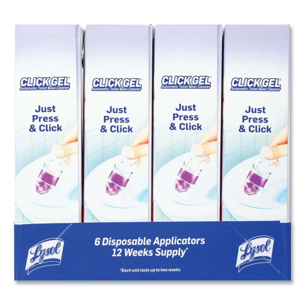 Click Gel Automatic Toilet Bowl Cleaner, Lavender Fields, 6/Box, 4 Boxes/Carton - Image 5