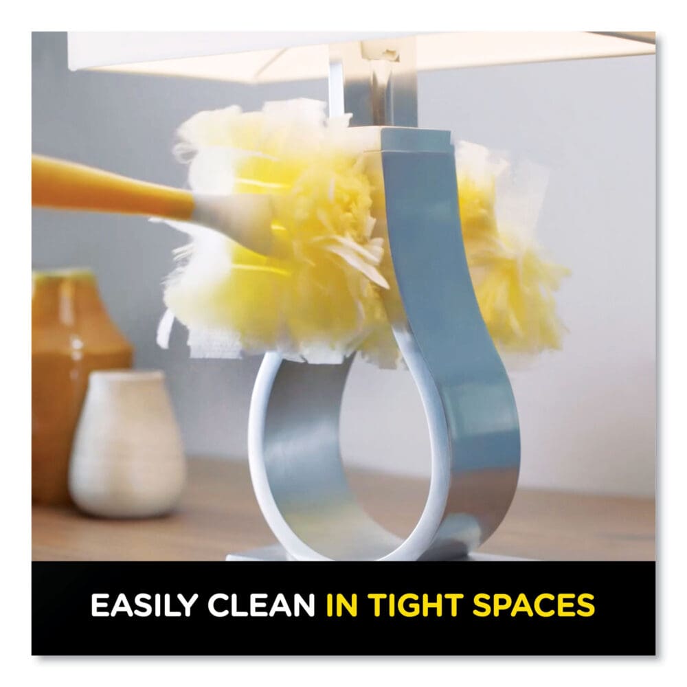 Heavy Duty Dusters Refill, Dust Lock Fiber, 2" x 6", Yellow, 33/Carton - Image 6
