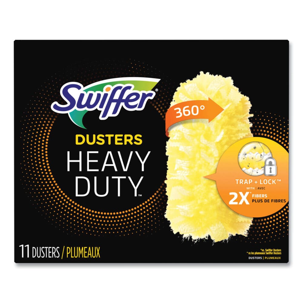 Heavy Duty Dusters Refill, Dust Lock Fiber, 2" x 6", Yellow, 33/Carton - Image 7