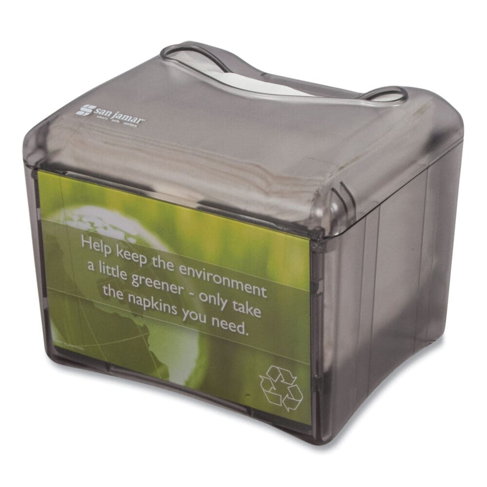 Venue Napkin Dispenser with Advertising Inset, 6.5 x 6.13 x 6.9, Capacity: 200, Black - Image 2