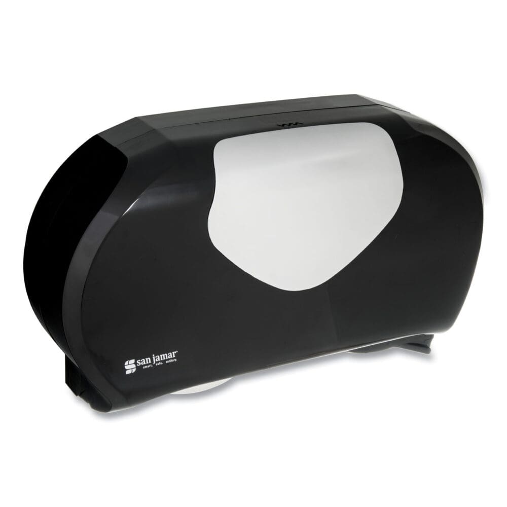 Twin 9" Jumbo Bath Tissue Dispenser, Summit, 20.07 x 5.88 x 11.9, Black/Faux Stainless Steel - Image 9