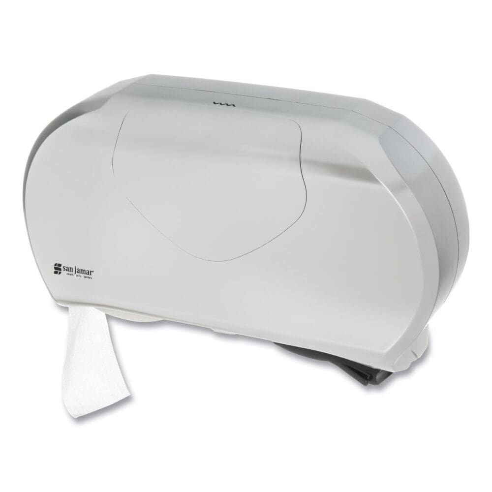 Twin 9" Jumbo Bath Tissue Dispenser, Summit, 19.25 x 6 x 12.25, Faux Stainless Steel - Image 7