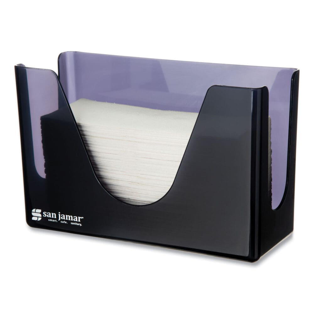 Countertop Folded Towel Dispenser, 11 x 4.38 x 7, Black Pearl - Image 3