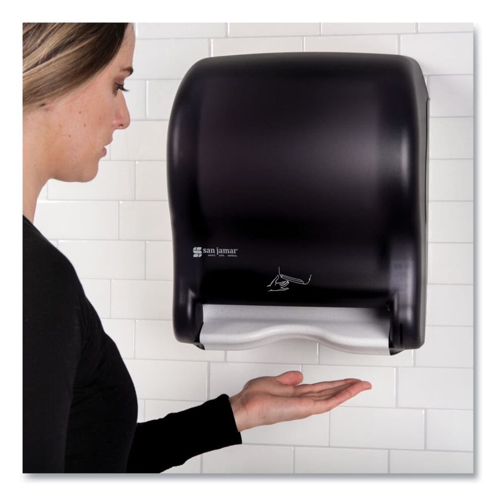 Smart Essence Electronic Roll Towel Dispenser, 11.88 x 9.1 x 14.4, Black - Image 4