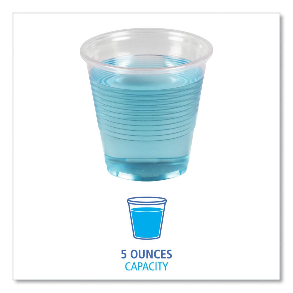 Translucent Plastic Cold Cups, 5 oz, Polypropylene, 100/Pack - Image 4