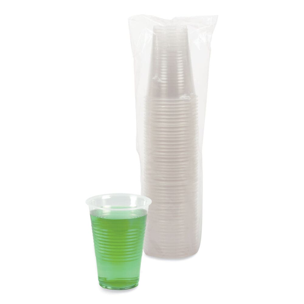 Translucent Plastic Cold Cups, 14 oz, Polypropylene, 50/Pack - Image 4