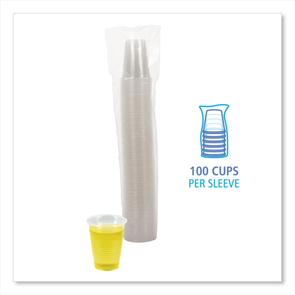 Translucent Plastic Cold Cups, 7 oz, Polypropylene, 100/Pack - Image 3