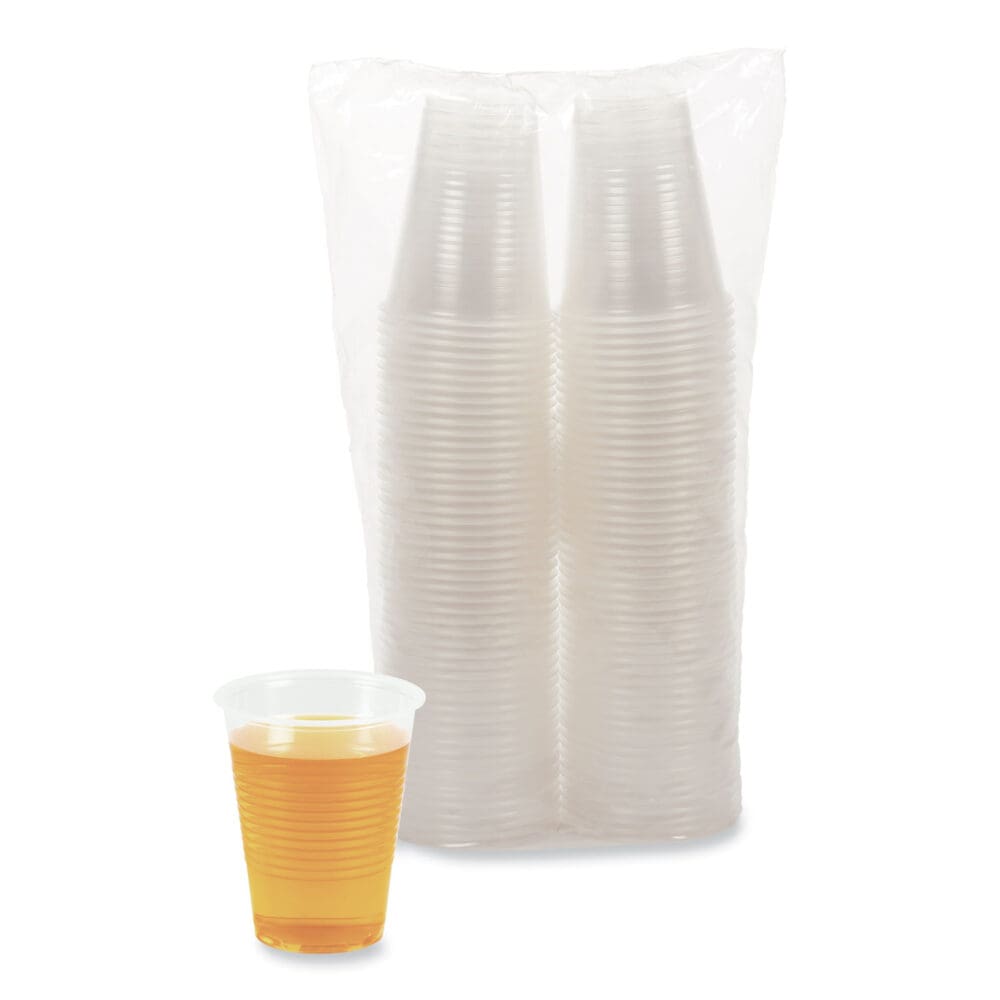 Translucent Plastic Cold Cups, 10 oz, Polypropylene, 100 Cups/Sleeve, 10 Sleeves/Carton - Image 2
