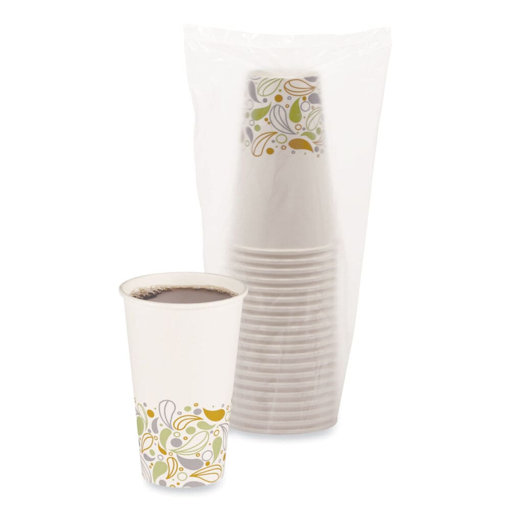 Deerfield Printed Paper Hot Cups, 16 oz, 50 Cups/Sleeve, 20 Sleeves/Carton - Image 3