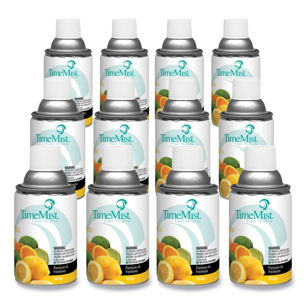 Premium Metered Air Freshener Refill, Citrus, 6.6 oz Aerosol Spray, 12/Carton - Image 2