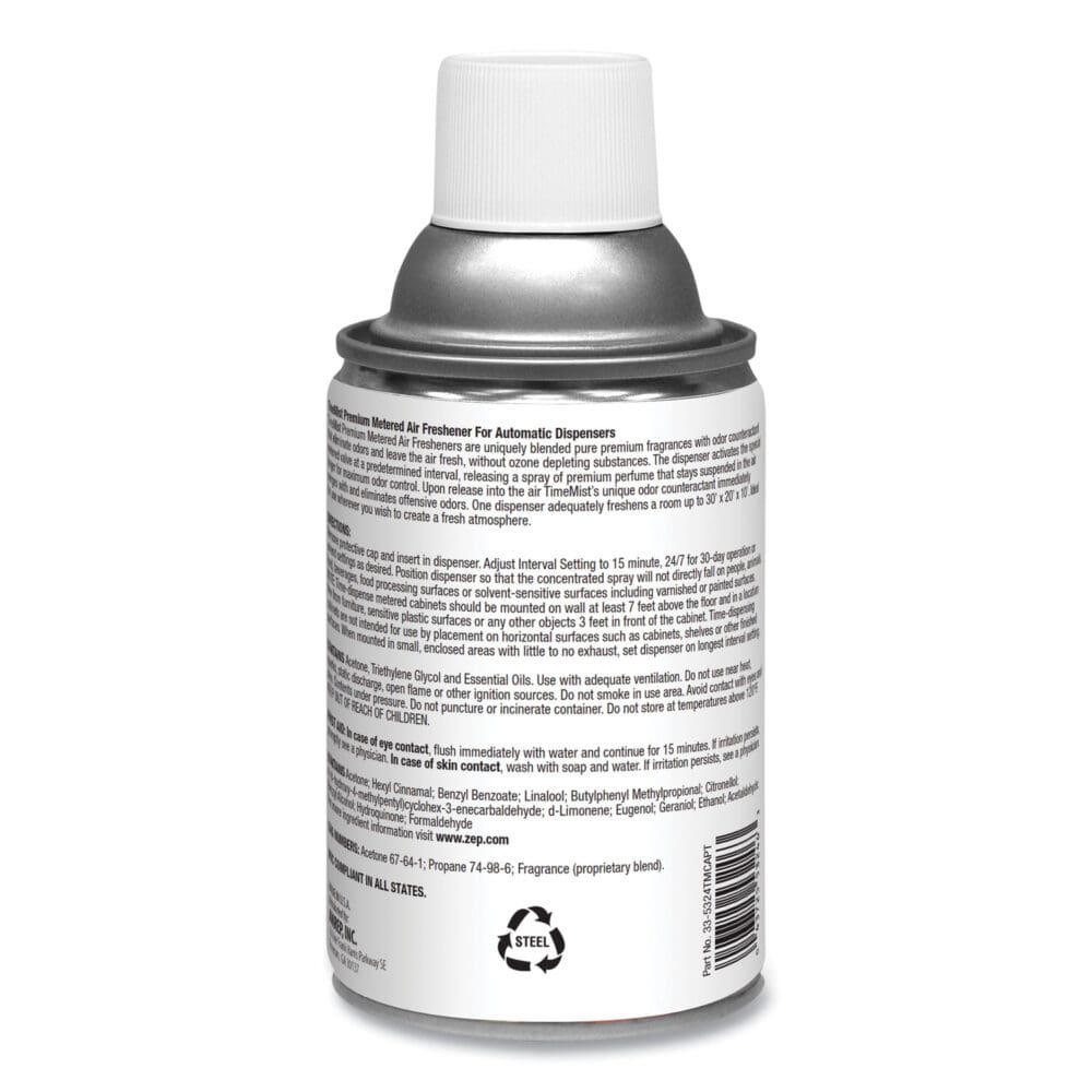 Premium Metered Air Freshener Refill, Caribbean Waters, 6.6 oz Aerosol Spray 12/Carton - Image 3