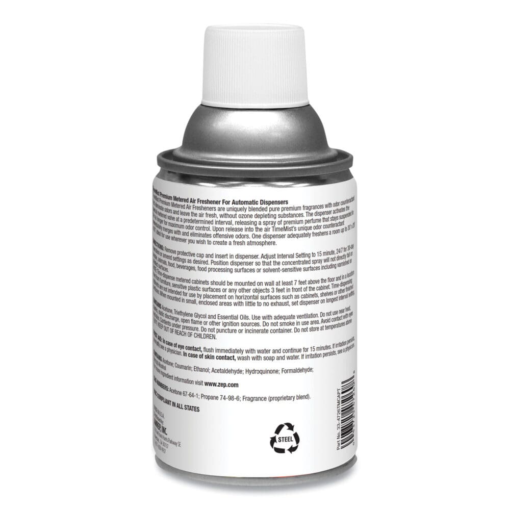 Premium Metered Air Freshener Refill, Vanilla Cream, 5.3 oz Aerosol Spray, 12/Carton - Image 2