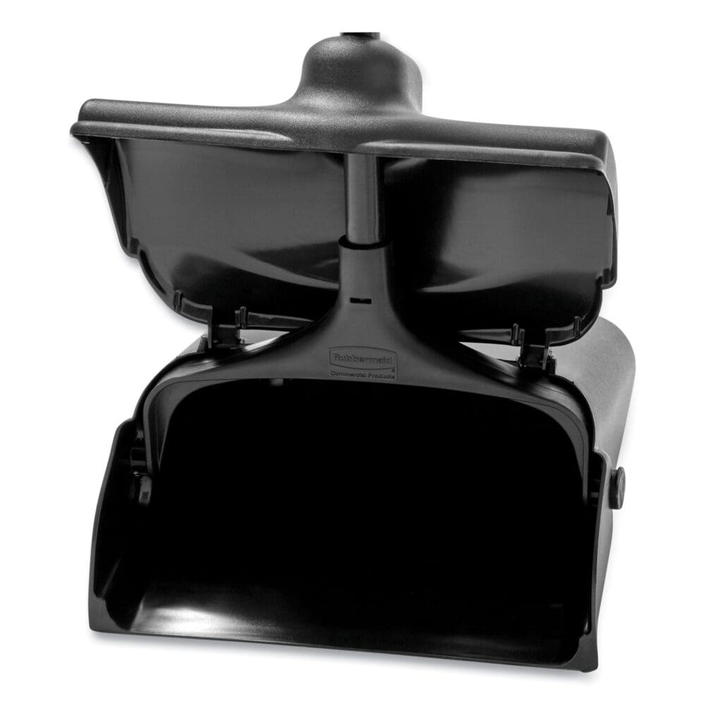 Lobby Pro Upright Dustpan, with Cover, 12.5w x 37h, Plastic Pan/Metal Handle, Black - Image 3