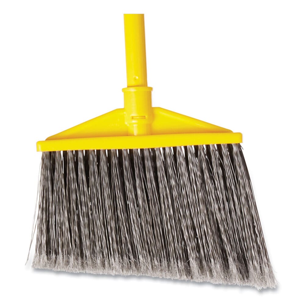 7920014588208, Angled Large Broom, 46.78" Handle, Gray/Yellow - Image 4