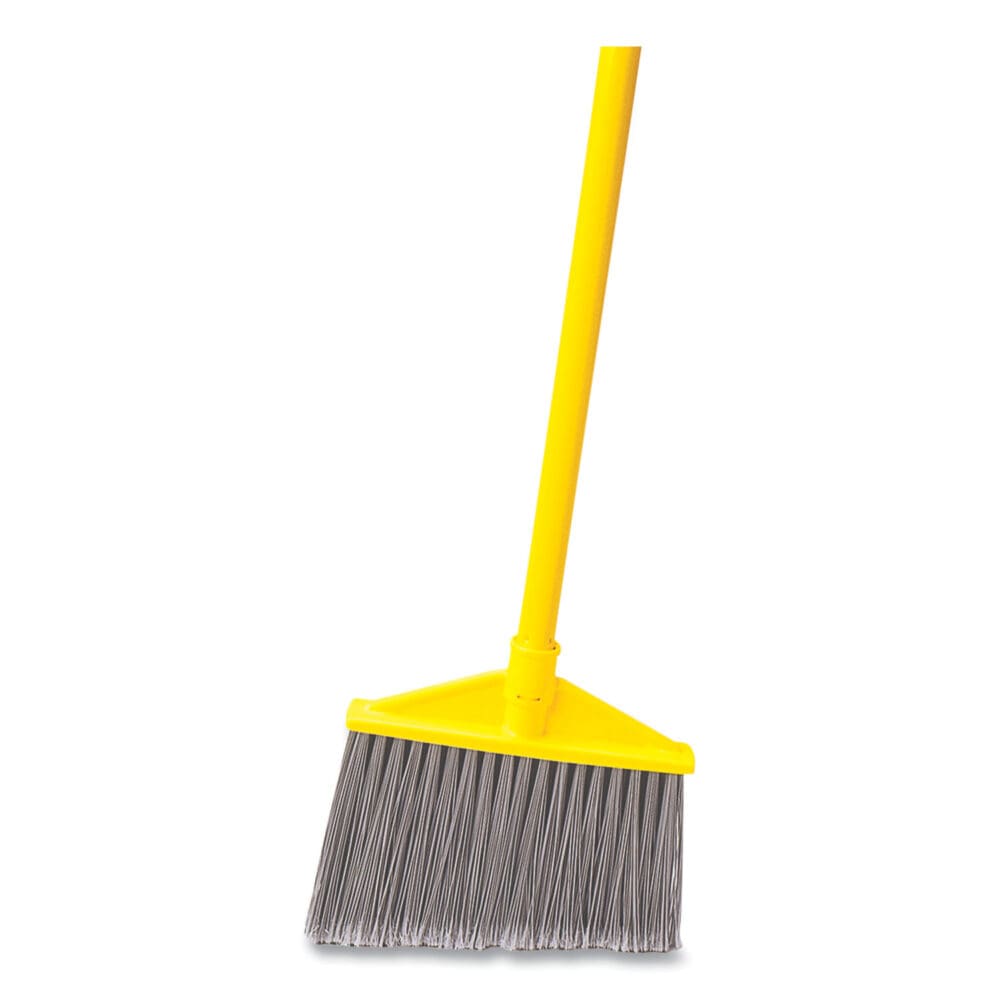 7920014588208, Angled Large Broom, 46.78" Handle, Gray/Yellow - Image 2