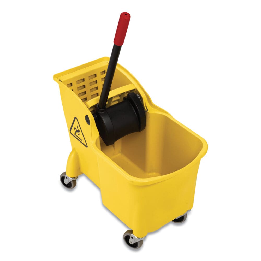 Tandem 31-Quart Bucket/Wringer Combo, Reverse, Yellow - Image 2